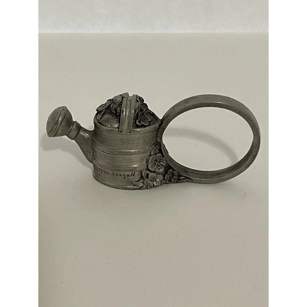 Candle Snuffer Pewter Watering Can 1997 Candle Extinguisher Trinket Fire Vintage